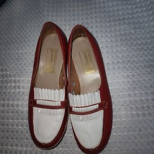 BRUNSWICK EUC WOMENS SZ 6 LEATHER LOAFER BOWLING SHOES